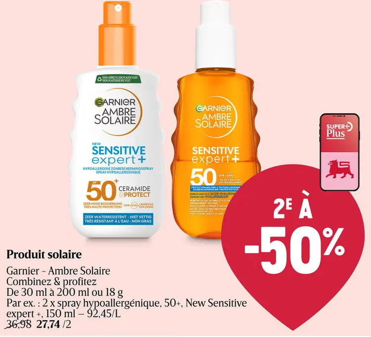 Offre: Produit solaire Garnier - Ambre Solaire