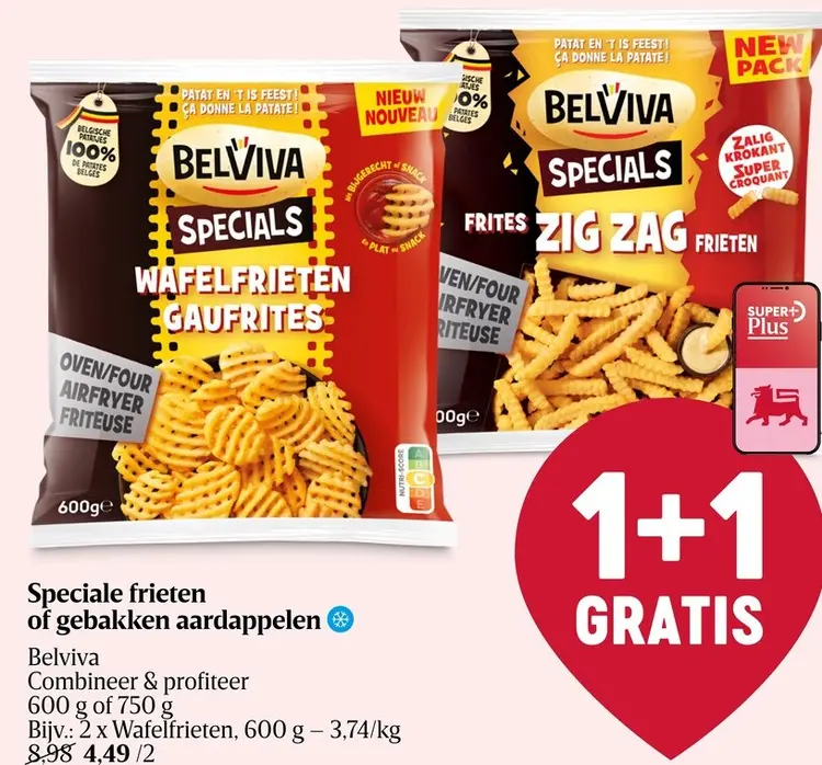 Promotie: Speciale frieten of gebakken aardappelen