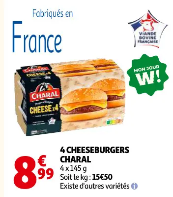 Promotie: 4 cheeseburgers