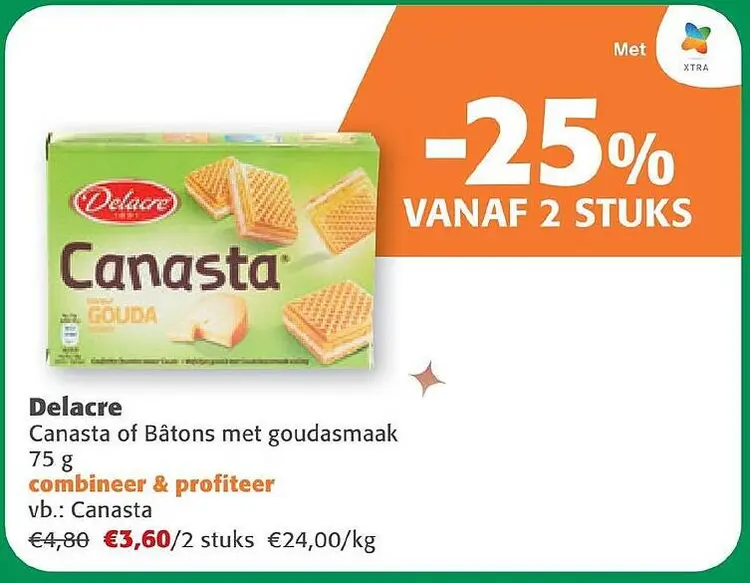 Promotie: Canasta of Bâtons met goudasmaak