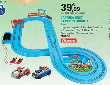 Offre: CARRERA FIRST LA PAT' PATROUILLE