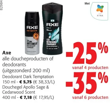 Aanbieding: Axe alle doucheproducten of deodorants