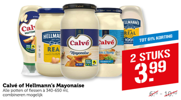 Aanbieding: Calvé of Hellmann's Mayonaise