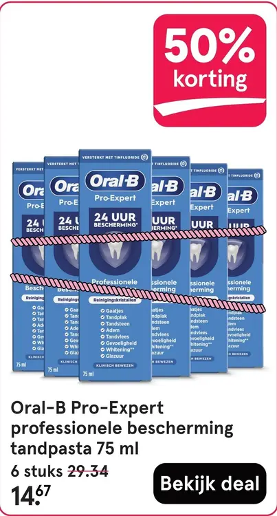 Aanbieding: Oral-B Pro-Expert professionele bescherming tandpasta