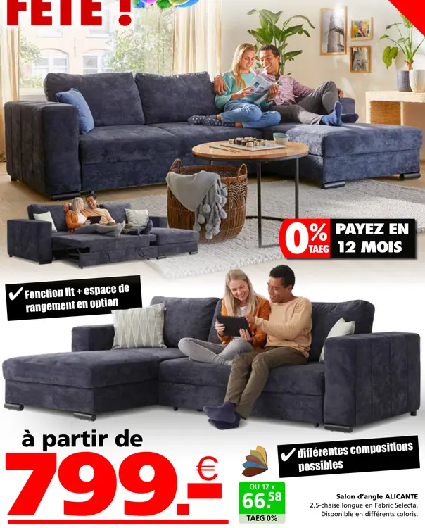 Offre: Salon d'angle ALICANTE