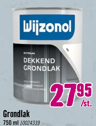 Aanbieding: WIJZONOL Dekkend grondlak wit 750 ml