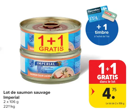 Offre: Lot de saumon sauvage