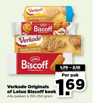 Aanbieding: Verkade Originals of Lotus Biscoff koek