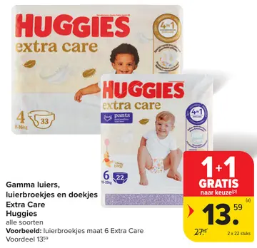 Aanbieding: Gamma luiers, luierbroekjes en doekjes Extra