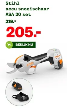 Aanbieding: Stihl accu snoeischaar ASA 20 set