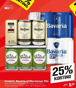 Aanbieding: Grolsch, Bavaria of Warsteiner Pils