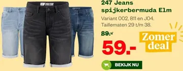 Aanbieding: 247 Jeans spijkerbermuda Elm