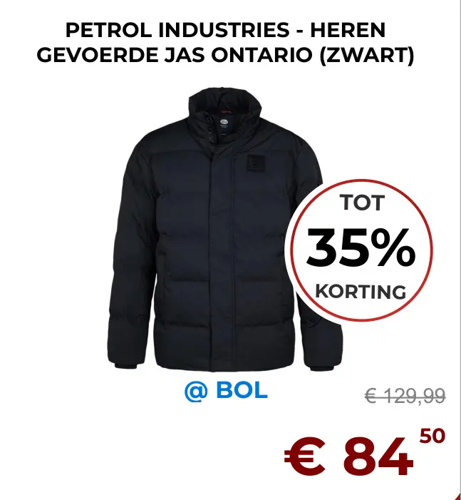 Aanbieding: Gevoerde jas ontario (zwart)