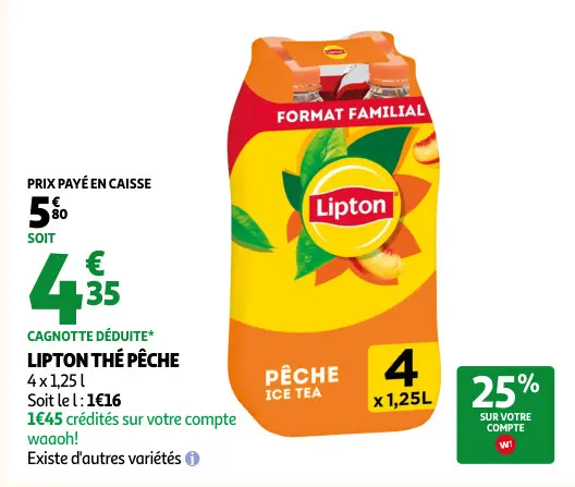 Promotie: Thé pêche