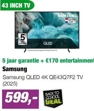 Aanbieding: Samsung QLED 4K QE43Q7F2 TV (2025)