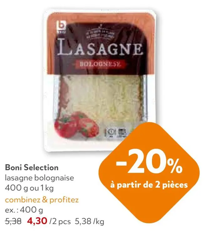 Offre: Lasagne bolognaise