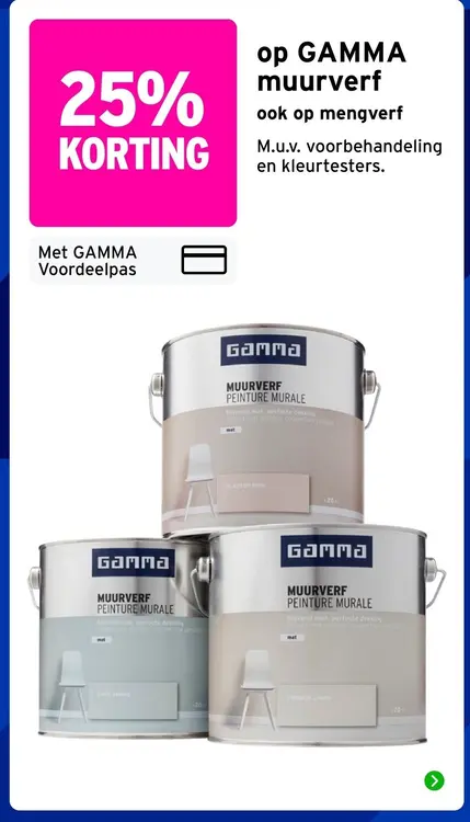 Aanbieding: GAMMA muurverf