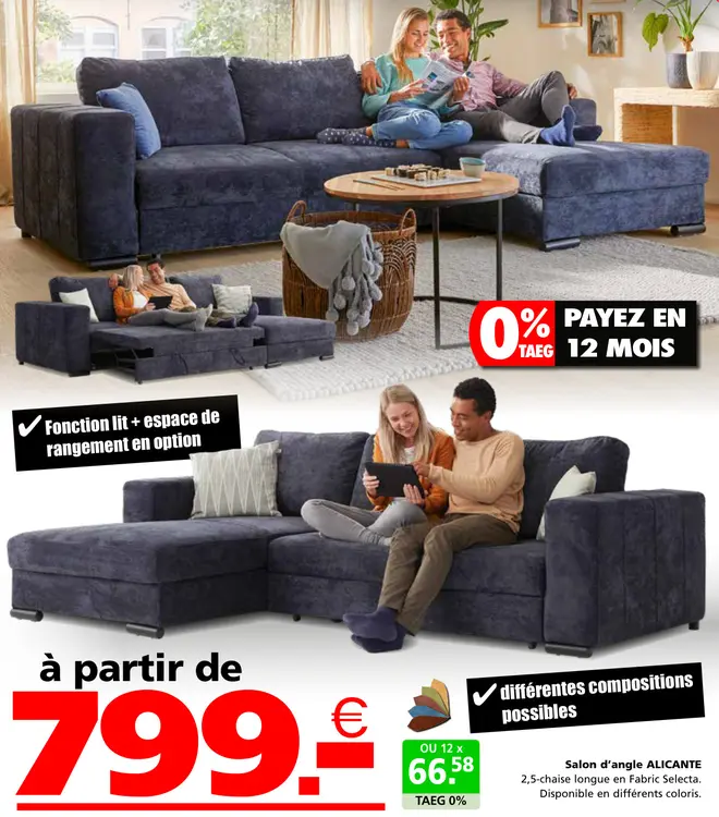 Offre: Salon d'angle ALICANTE