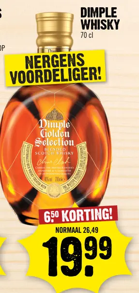 Aanbieding: Dimple Golden Selection Blended Scotch Whisky