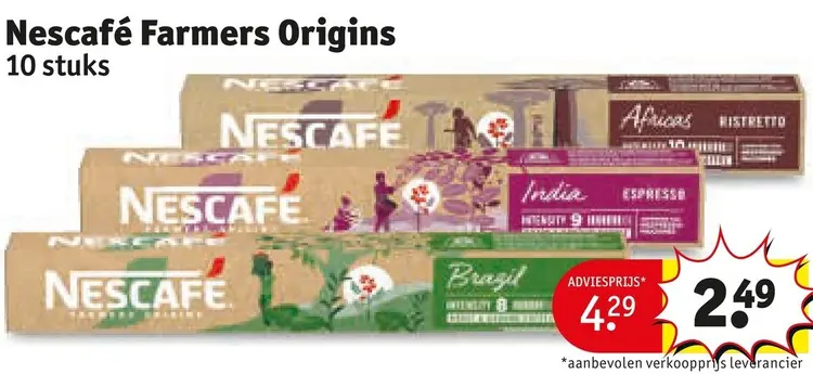 Aanbieding: Nescafé Farmers Origins