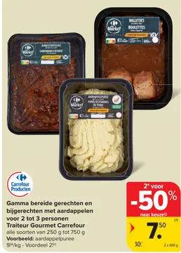 Aanbieding: Gamma bereide gerechten en bijgerechten met a