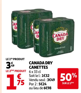 Promotie: Canada dry canettes