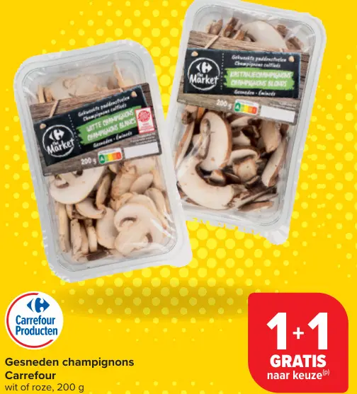 Promotie: Gesneden champignons