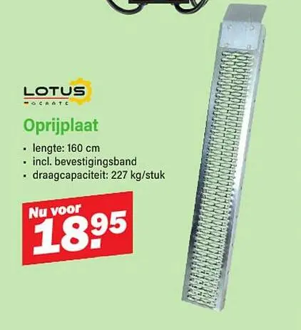 Promotie: Oprijplaat