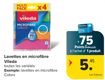 Offre: Lavettes en microfibre
