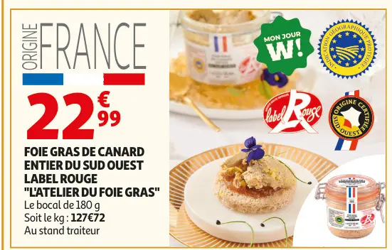 Promotie: Foie gras de canard entier du sud ouest