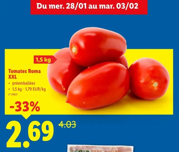 Offre: Tomates Roma XXL