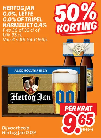 Hertog Jan 0.0%, Leffe 0.0% of Tripel Karmeliet