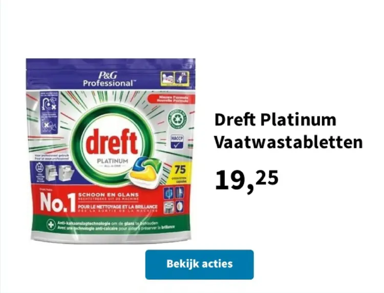 Promotie: Dreft Platinum Vaatwastabletten