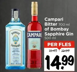 Aanbieding: Campari Bitter of Bombay Sapphire Gin
