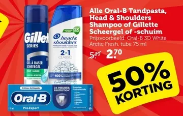 Aanbieding: Oral-B Tandpasta, Head & Shoulders Shampoo of