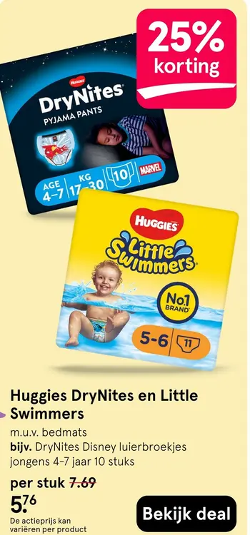 Aanbieding: Huggies DryNites en Little Swimmers