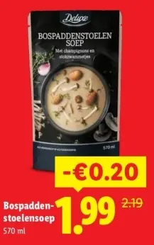 Aanbieding: Bospaddenstoelen Soep