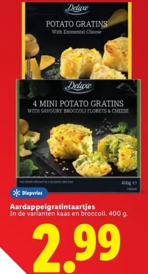 Aanbieding: Aardappelgratintaartjes