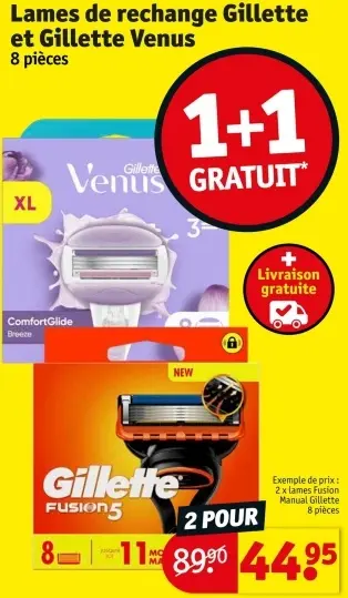 Offre: Lames de rechange Gillette et Gillette Venus