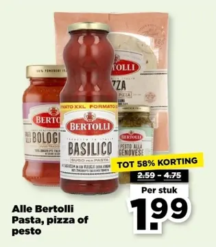 Aanbieding: Bertolli Pasta, pizza of pesto
