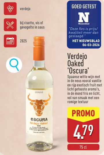 Promotie: Verdejo Oaked 'Oscura'