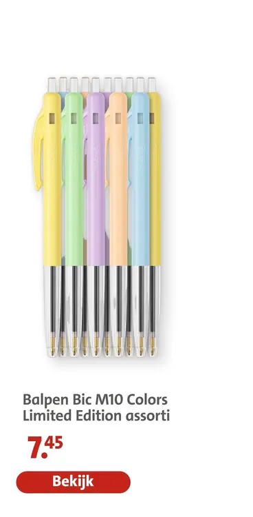 Aanbieding: Balpen Bic M10 Colors Limited Edition assorti