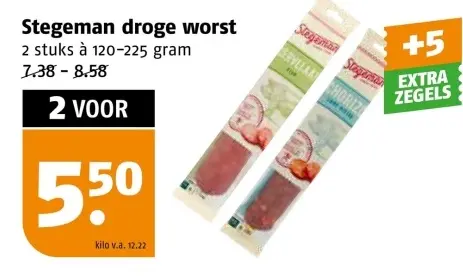 Aanbieding: droge worst