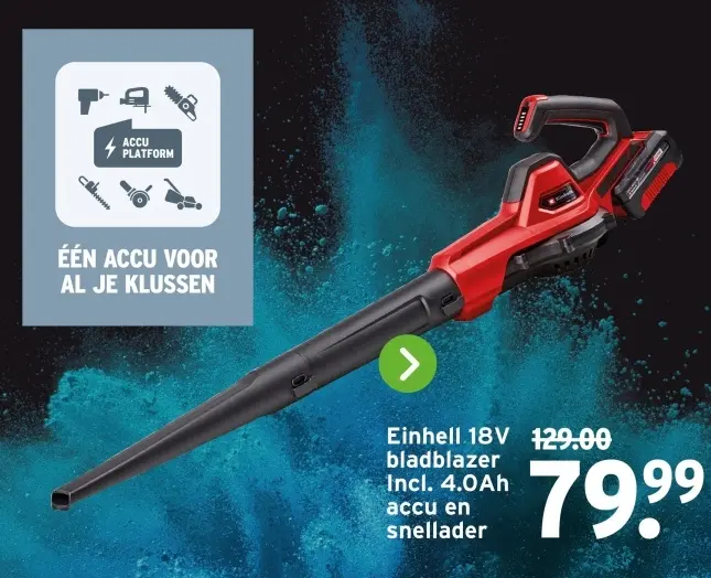 Aanbieding: Einhell 18V bladblazer