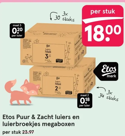 Aanbieding: Puur & Zacht luiers en luierbroekjes megaboxe