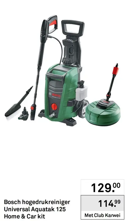 Aanbieding: Hogedrukreiniger Universal Aquatak 125 Home & Car kit