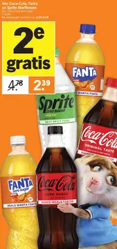 Aanbieding: Coca-Cola, Fanta en Sprite literflessen