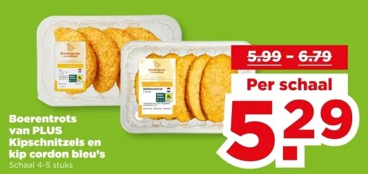 Kipschnitzels en kip cordon bleu's