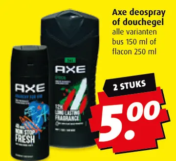 Aanbieding: Axe deospray of douchegel