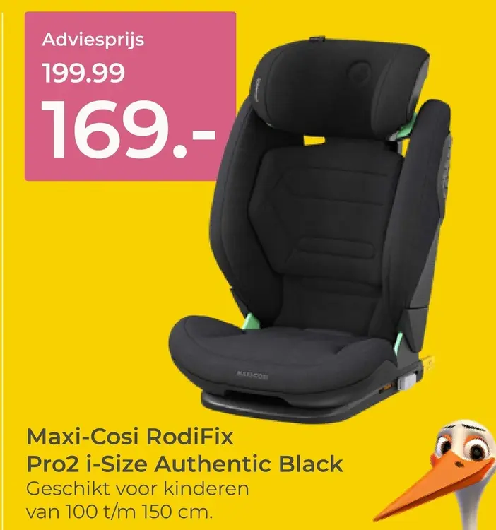 Aanbieding: Maxi-Cosi RodiFix Pro2 i-Size Authentic Black
